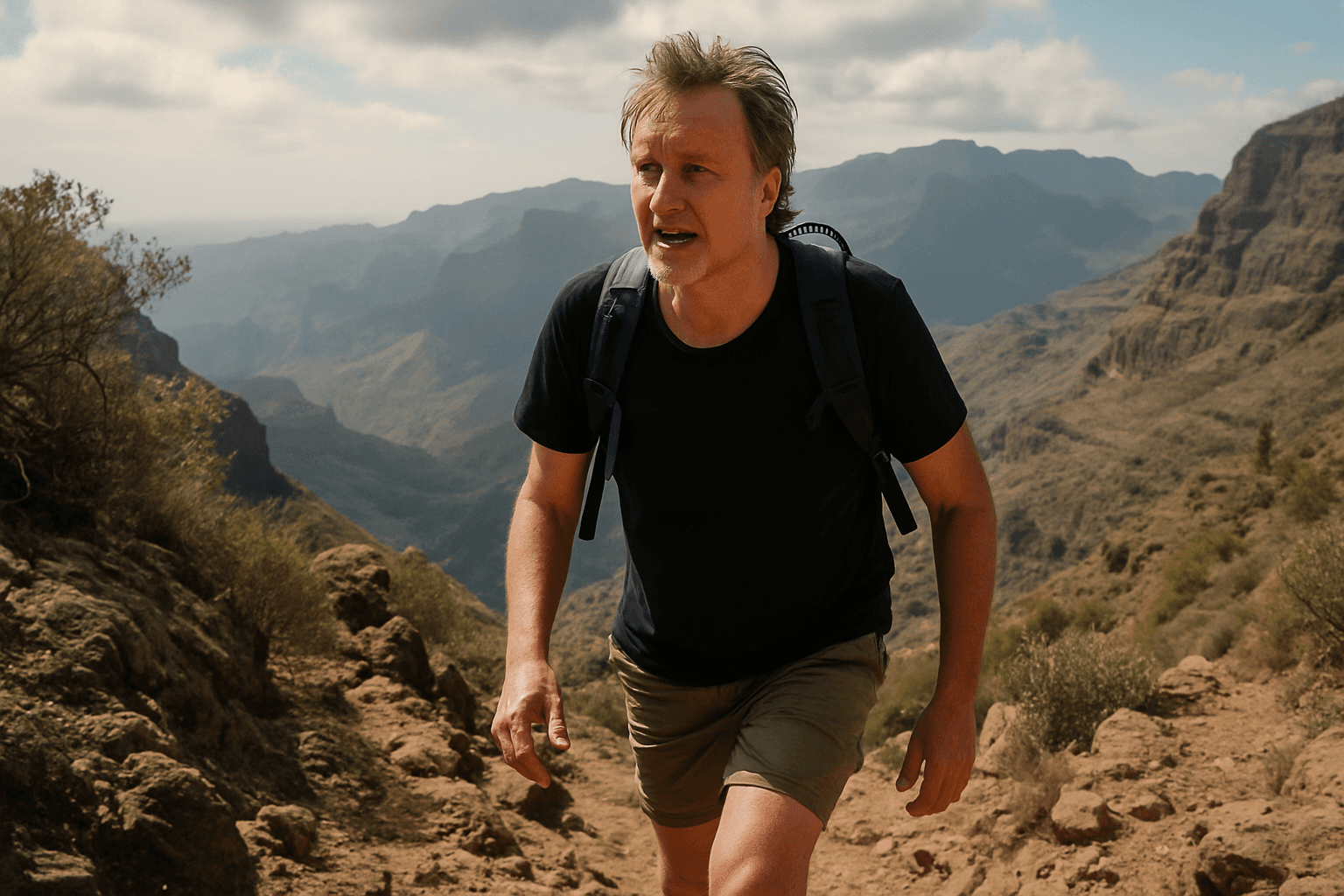 Erik Van Looy verrast volgers met pittige bergwandeling op Gran Canaria